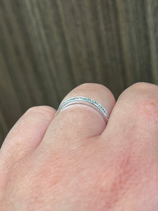 14K White Gold 0.25cttw Lab Grown Channel Set Diamond Anniversary Band