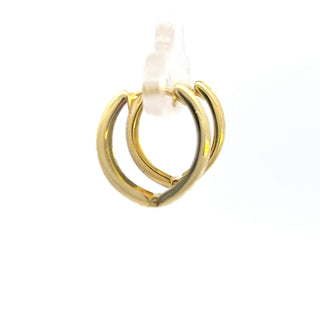 10K Tri Tone Gold Hoop / Huggie / Hinged Earrings