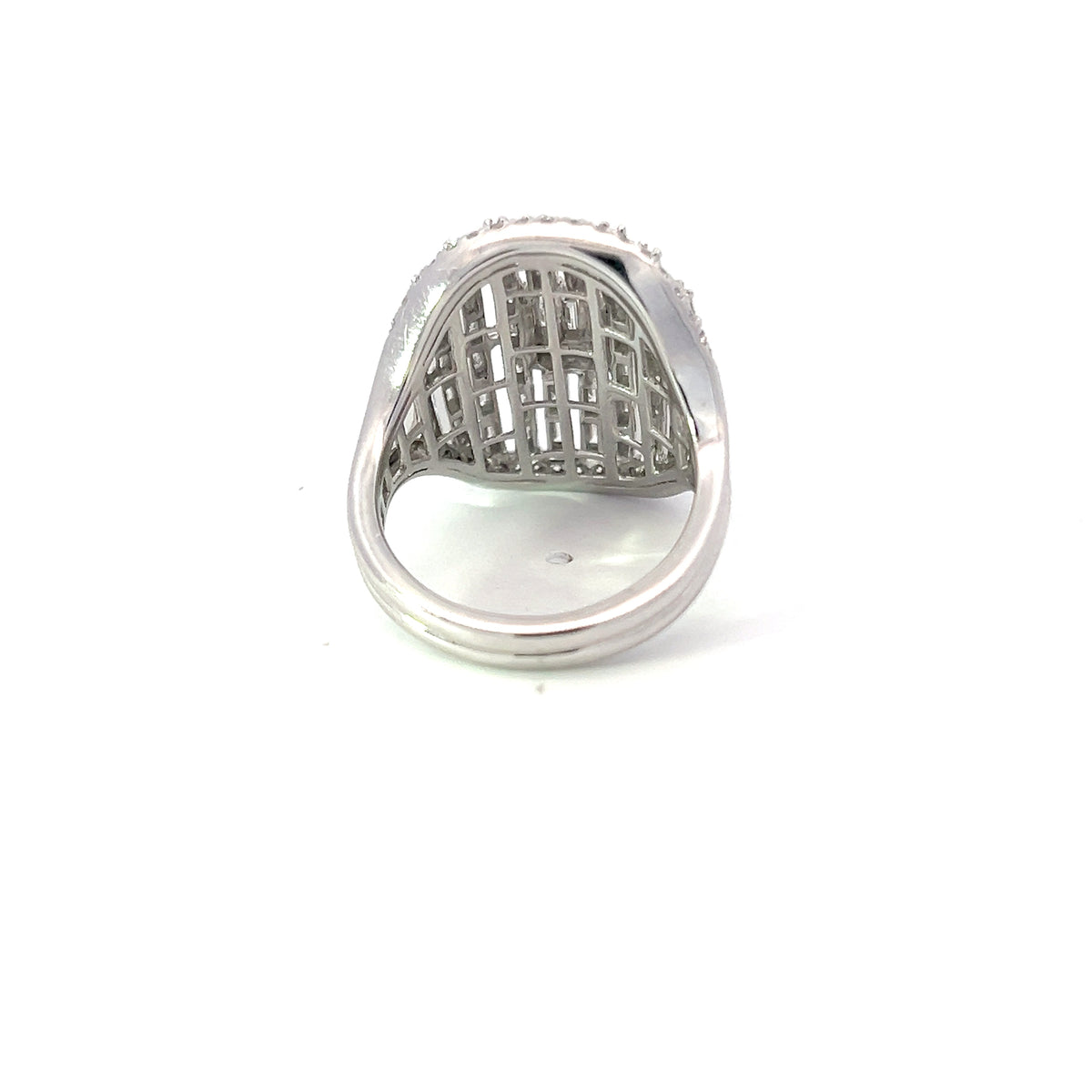 Anillo de diamantes en oro blanco de 14 quilates - talla 6,5