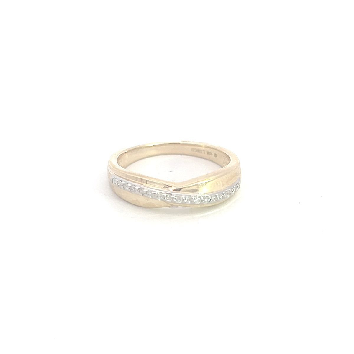 10K Yellow Gold 0.10cttw Diamond Ring