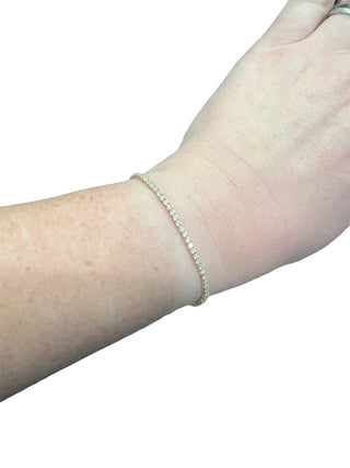 14K Yellow Gold 0.79cttw Diamond Bracelet - 7"