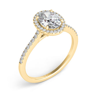 14K Oval Cut Diamond Ring