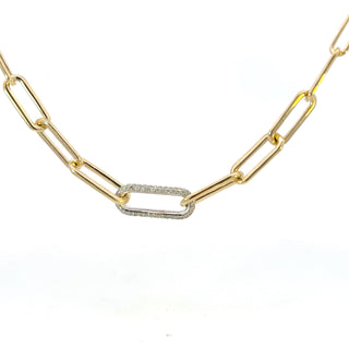 Collar de diamantes de 0,82 quilates en oro amarillo de 10 quilates - 18"