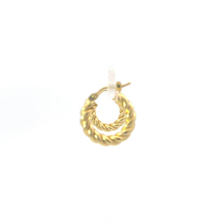 Pendientes de oro amarillo de 10 quilates de 17 mm