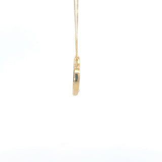 Colgante en forma de corazón con diamantes de 0,02 quilates en oro amarillo de 10 quilates, 18"