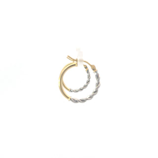10K Yellow and White Gold Earrings