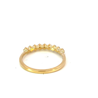 Anillo de diamantes canadienses de oro amarillo de 14 quilates de 0,36 quilates - tamaño 6,5