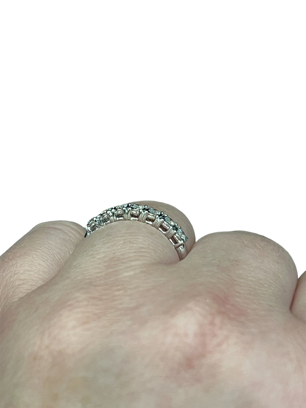 14K White Gold Diamond Ring - size 6.5