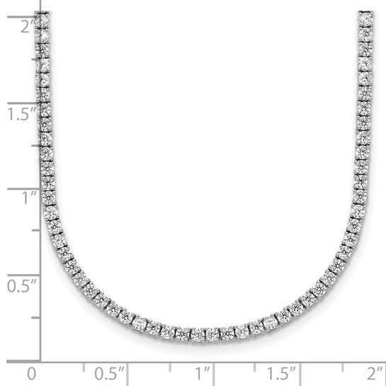 14kw 5.00cttw Lab Grown Diamond Tennis Style Bolo Necklace - Adjustable up to 26”