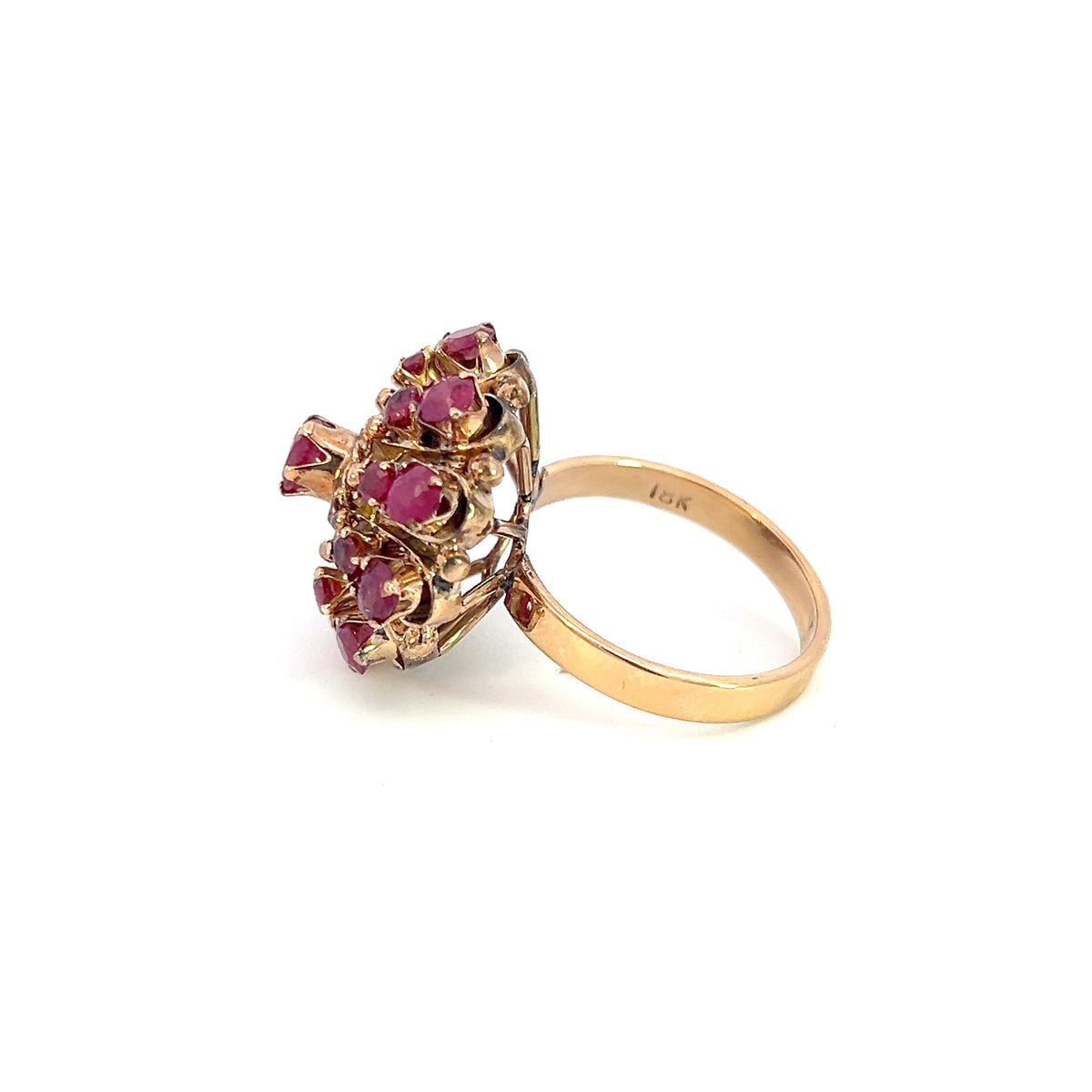 Previously Loved - Antique Ruby Cluster Ring