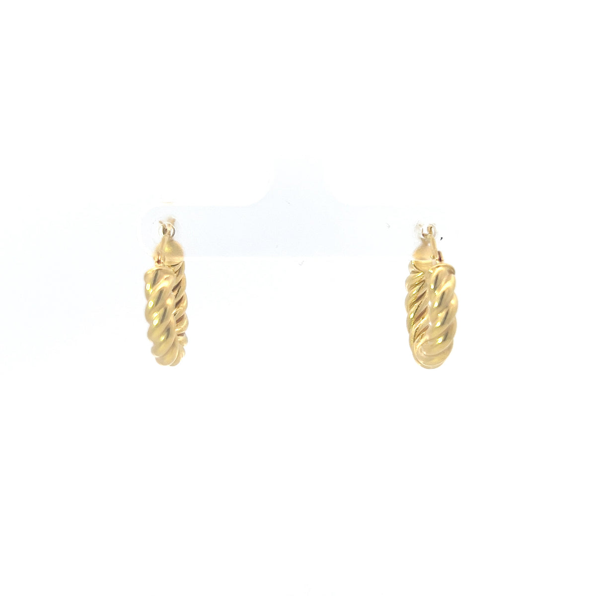 Pendientes de oro amarillo de 10 quilates de 17 mm