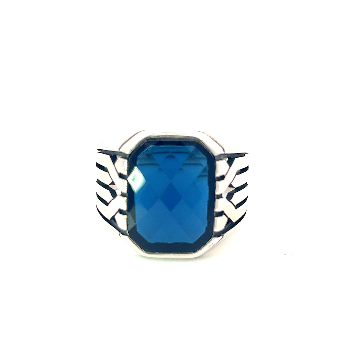 Argent Silver and Synthetic Sapphire Ring