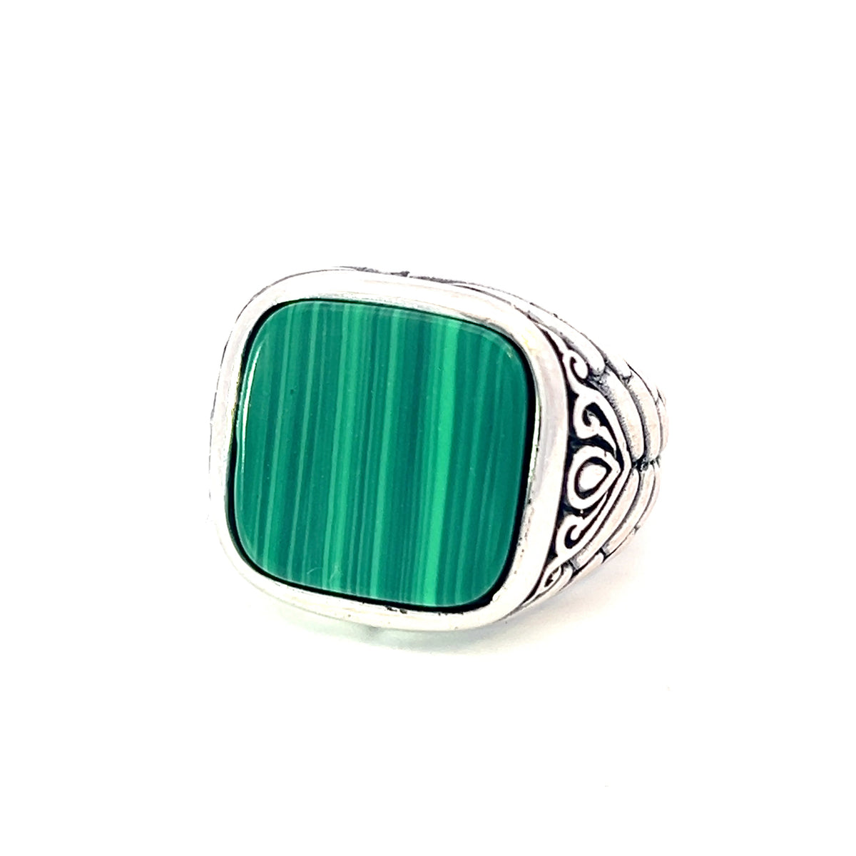 Argent Silver and Malachite Ring