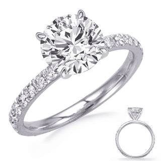 14K Round Brilliant Cut Diamond Ring