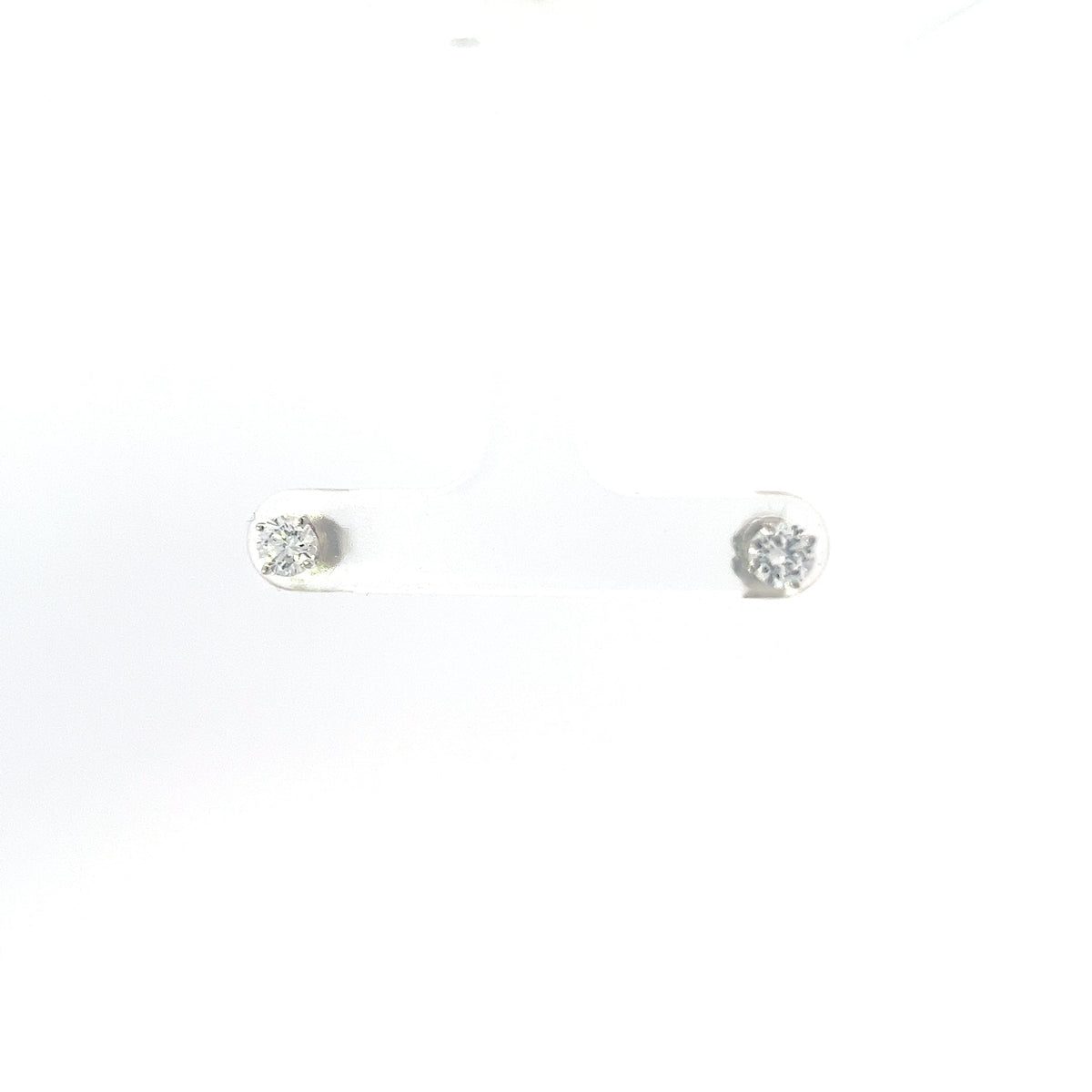 14K White Gold Lab Grown 2.48CTTW Round Brilliant Cut Diamond Solitaire Earrings