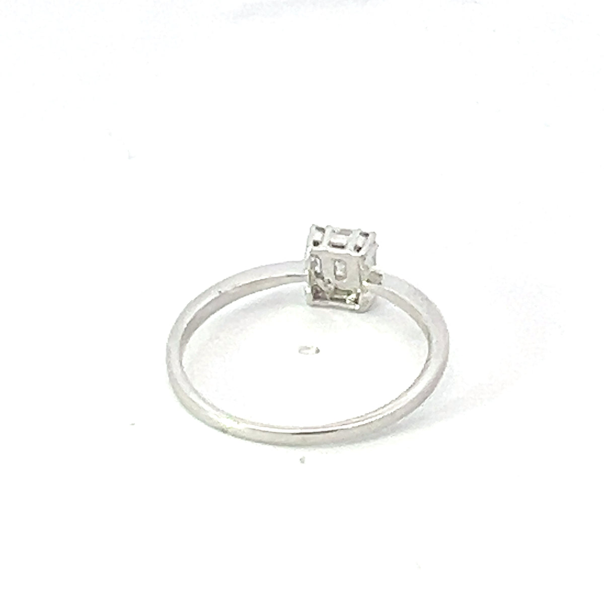 Anillo de diamantes en oro blanco de 14 quilates - talla 6,5