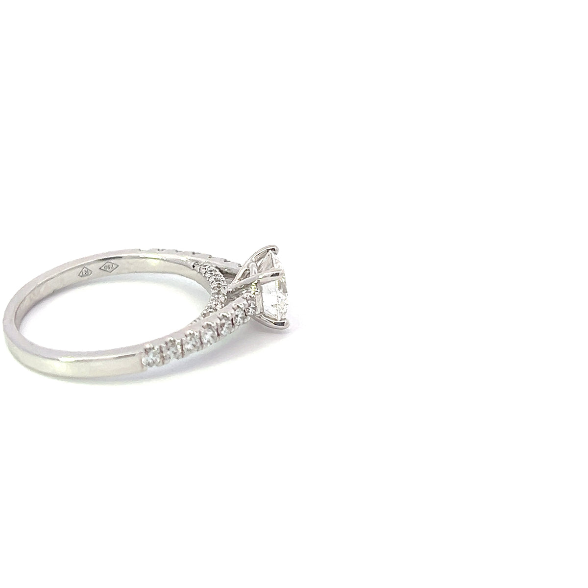 18K White Gold 1.40cttw Lab Grown Diamond Solitaire Engagement Ring