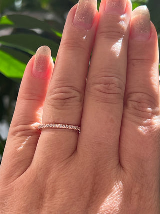 10K Rose Gold 0.15cttw Diamond Pave Ring