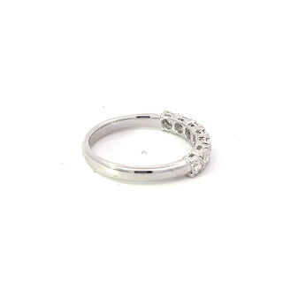 Anillo de diamantes en oro blanco de 14 quilates - talla 6,5