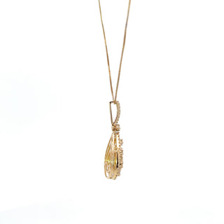 Collar de diamantes de 0,79 quilates en oro amarillo de 14 quilates, 18"