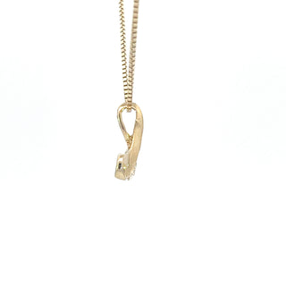 Colgante de diamantes canadienses de 0,25 quilates en oro amarillo de 14 quilates, 18"