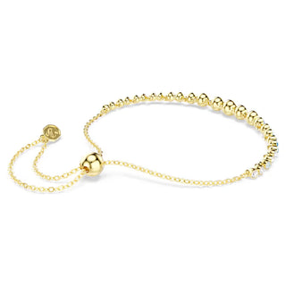 Swarovski Imber bracelet, Round cut, Blue, 18K gold finish 5757824