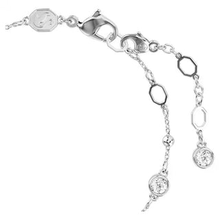 Swarovski - Brazalete Hyperbola, Corazón, Azul, Baño de rodio - 5680393 