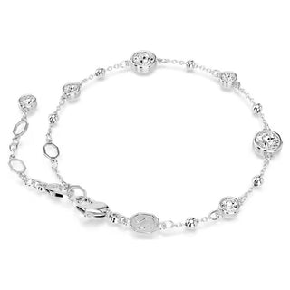 Swarovski - Brazalete Hyperbola, Corazón, Azul, Baño de rodio - 5680393 