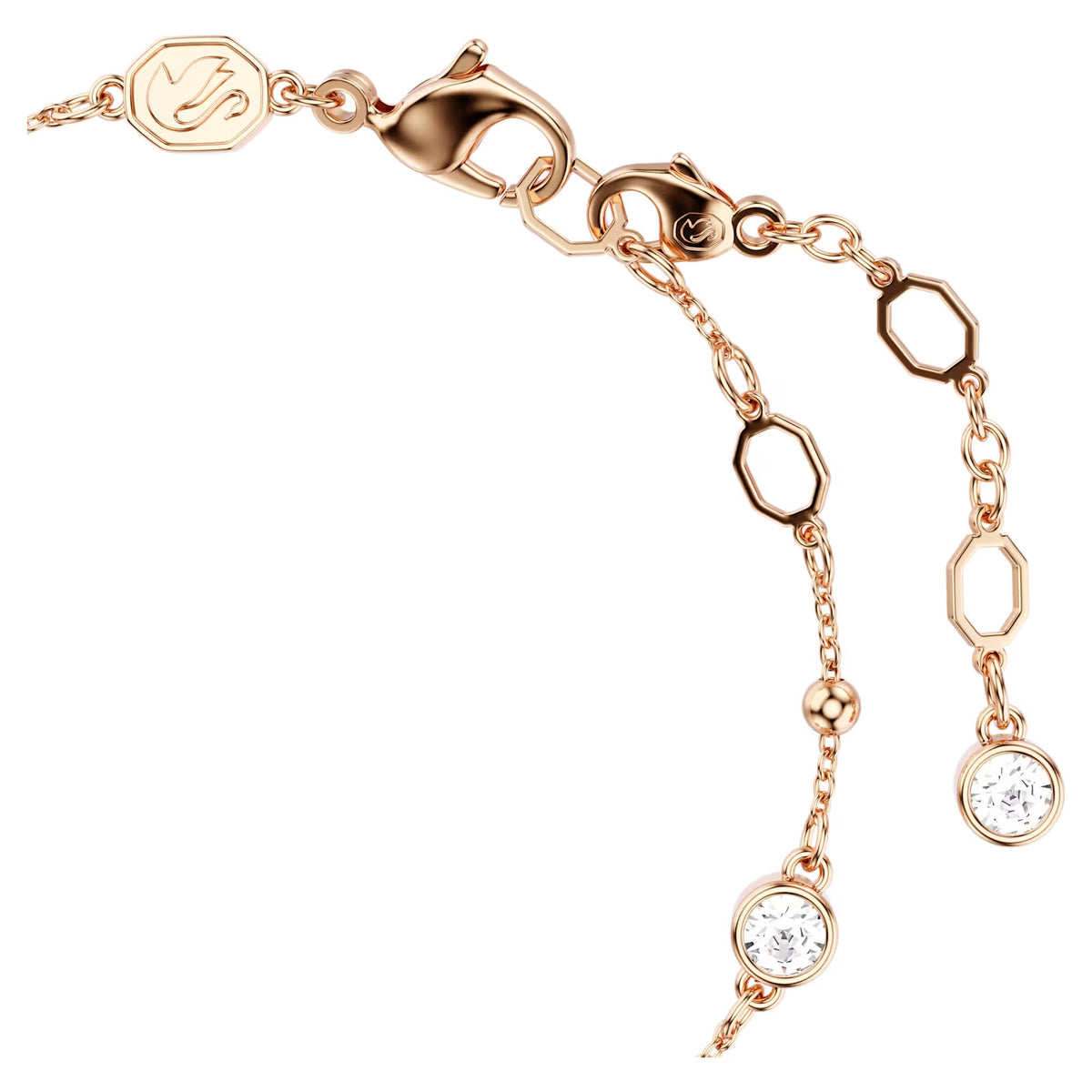 Swarovski Imber bracelet, Round cut, White, Rose gold-tone plated 5730677