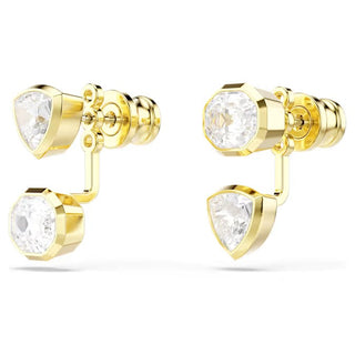 Swarovski - Imber earring jackets, Asymmetrical design, Mixed cuts, White, Gold-tone plated 5705461