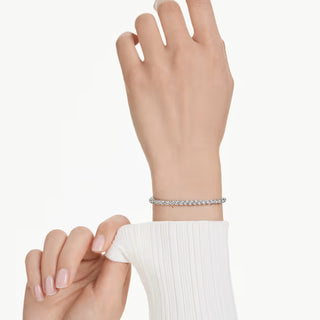 Swarovski Imber Emily Tennis bracelet, Round cut, Black, Rhodium plated 5734238