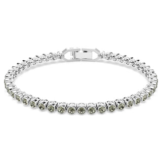 Swarovski Imber Emily Tennis bracelet, Round cut, Black, Rhodium plated 5734238