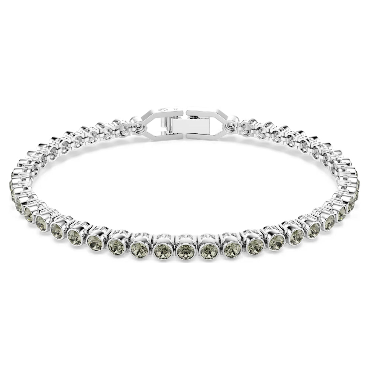 Swarovski Imber Emily Tennis bracelet, Round cut, Black, Rhodium plated 5734238