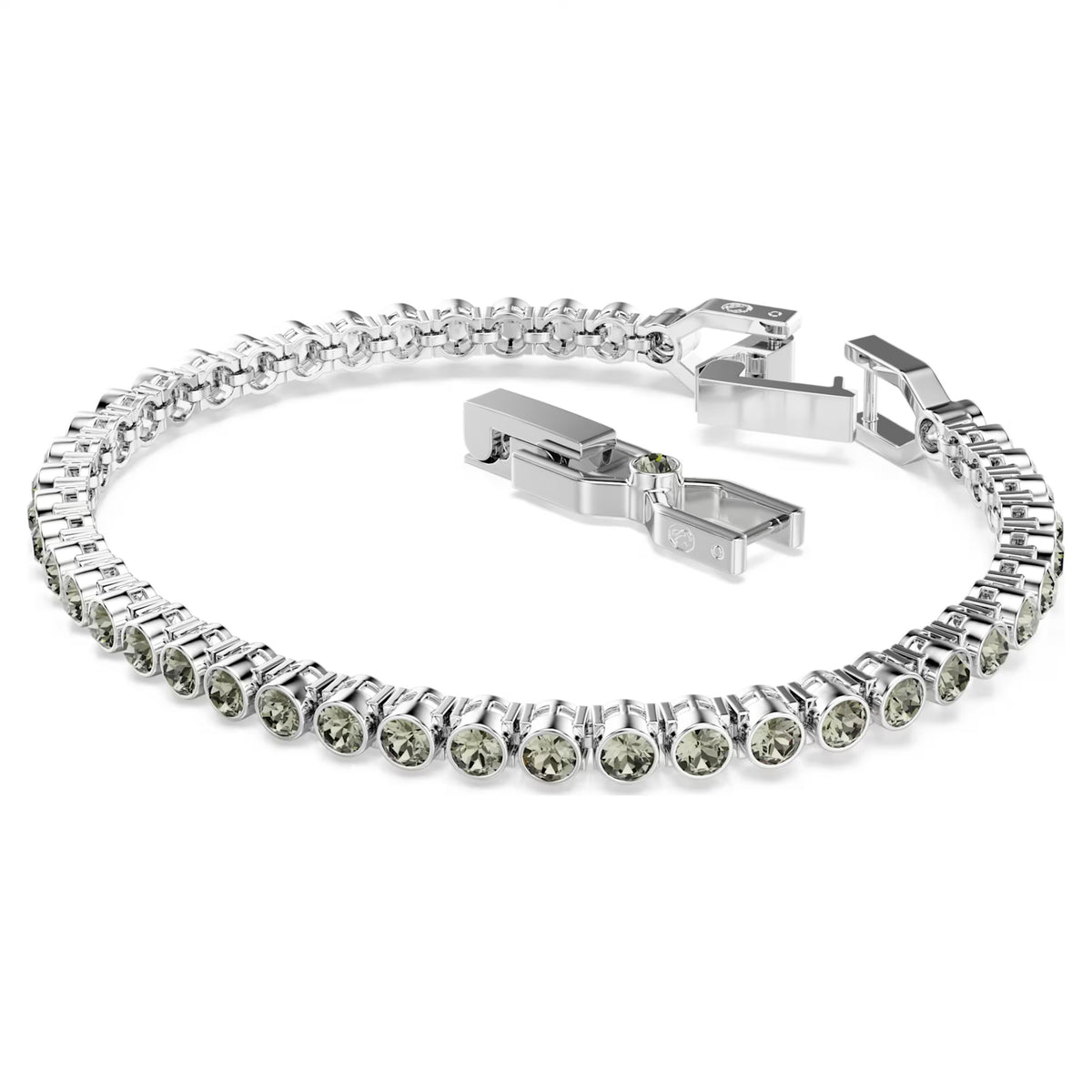 Swarovski Imber Emily Tennis bracelet, Round cut, Black, Rhodium plated 5734238