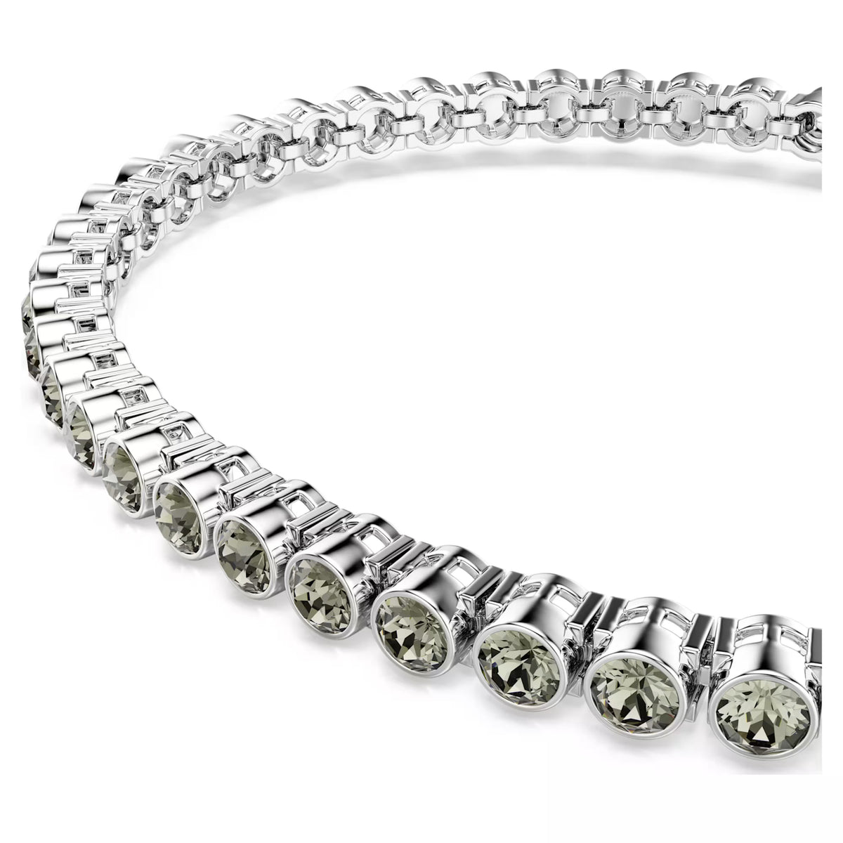 Swarovski Imber Emily Tennis bracelet, Round cut, Black, Rhodium plated 5734238