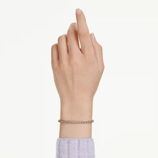 Swarovski Imber Emily Tennis bracelet, Round cut, Black, Rose gold-tone plated 5734240