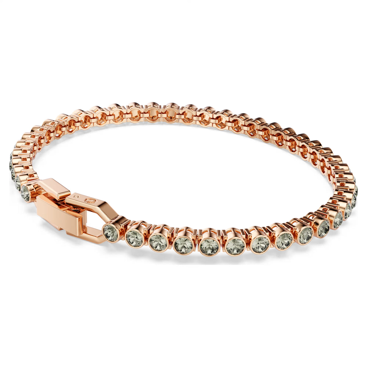 Swarovski Imber Emily Tennis bracelet, Round cut, Black, Rose gold-tone plated 5734240