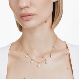 Swarovski - Imber necklace, Mixed cuts, White, Gold-tone plated 5705463