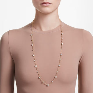 Swarovski - Imber strandage, Corte redondo, Blanco, Baño tono oro - 5680091 