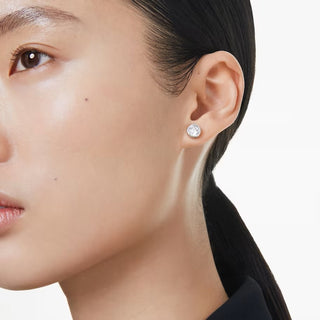 Swarovski -  Imber stud earrings, Round cut, White, Rhodium plated - 5696073