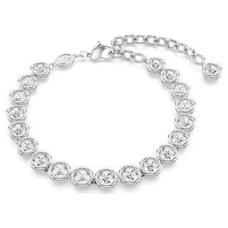 Swarovski Imber Tennis bracelet Round cut, White, Rhodium plated 5682666
