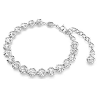 Swarovski Imber Tennis bracelet Round cut, White, Rhodium plated 5682666