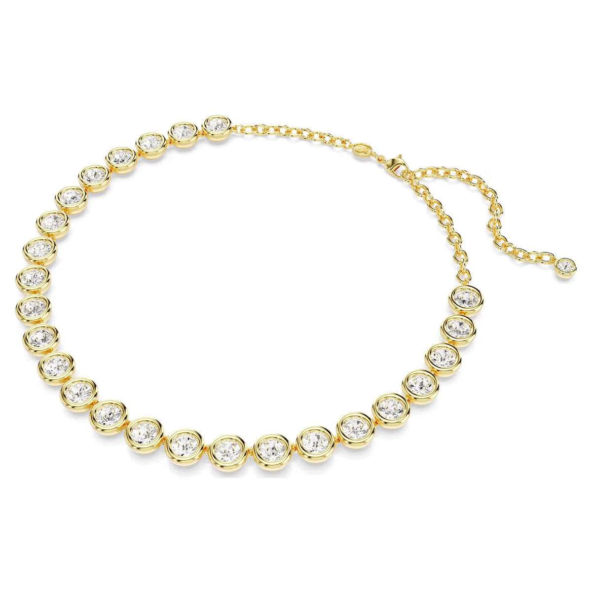 Swarovski -Imber necklace, Round cut, White, Gold-tone plated - 5682585