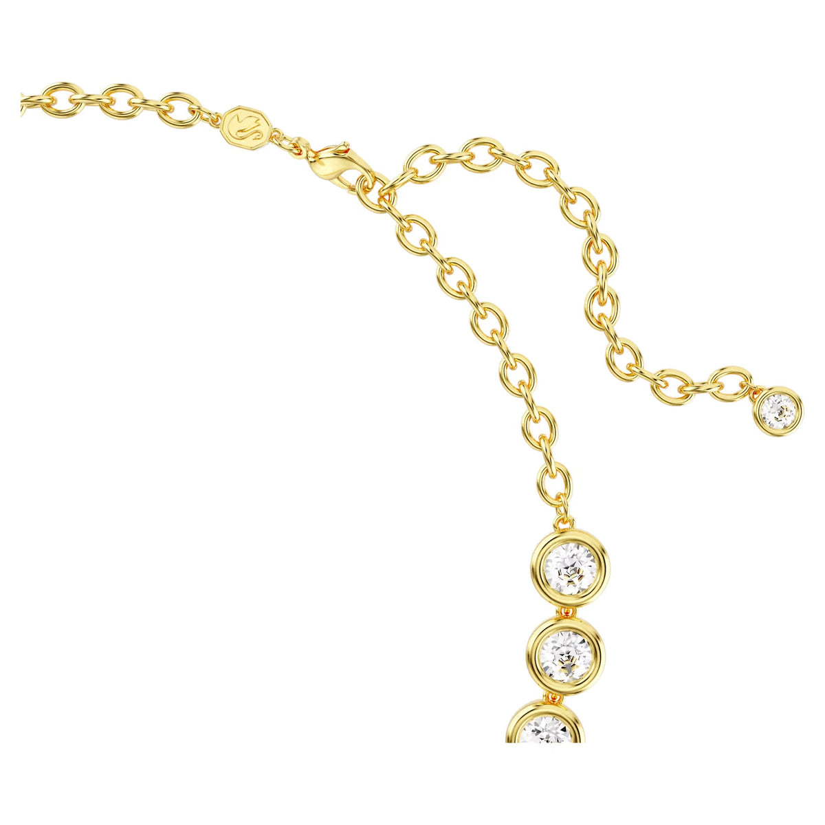 Swarovski -Imber necklace, Round cut, White, Gold-tone plated - 5682585