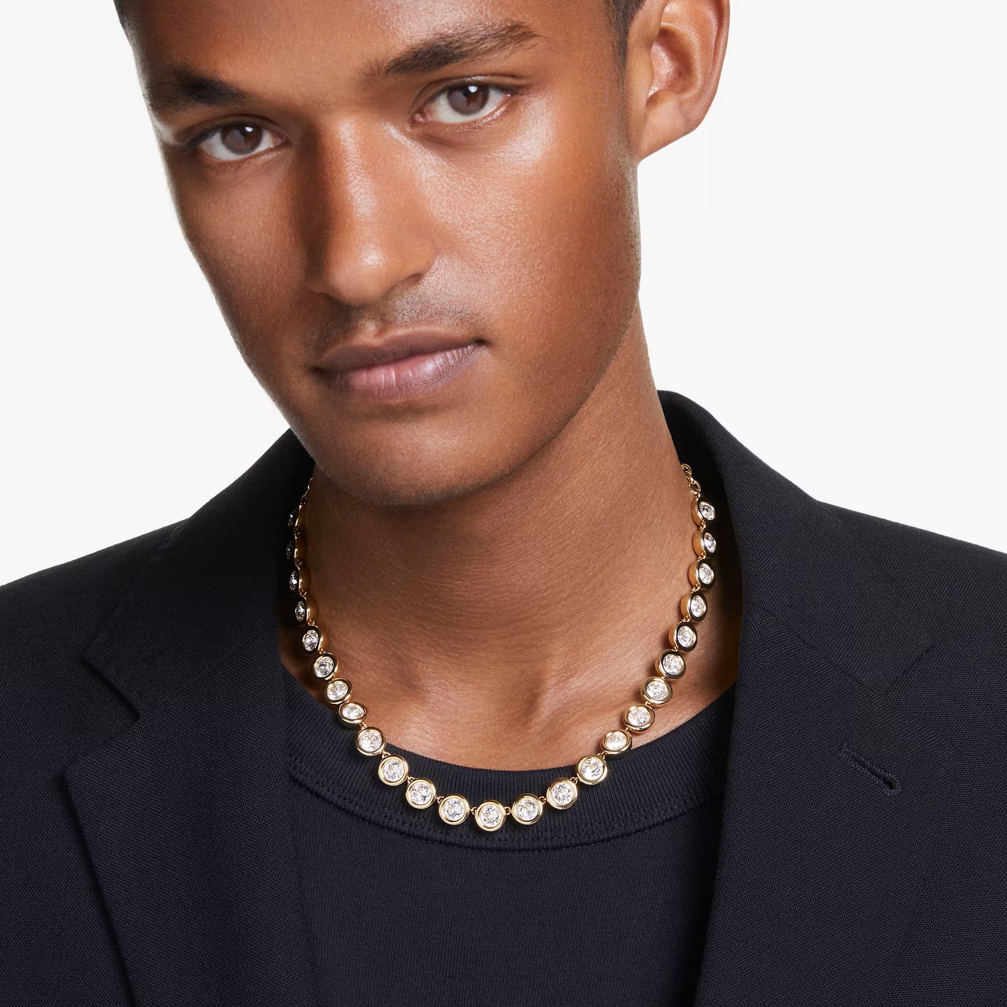 Swarovski -Imber necklace, Round cut, White, Gold-tone plated - 5682585