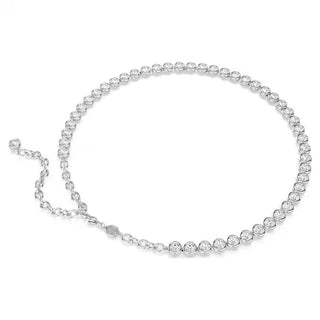 Collar Swarovski Imber Tennis, Talla redonda, Blanco, Baño de rodio - 5682595 
