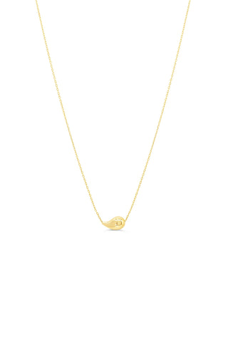 10K Yellow Gold Rain Drop Necklace - 16-18"