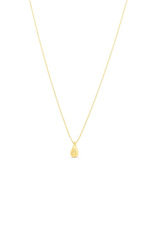 10K Yellow Gold Rain Drop Necklace - 16-18"
