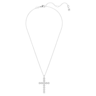 Swarovski Insigne pendant Mixed cuts, Cross, White, Rhodium plated 5675573