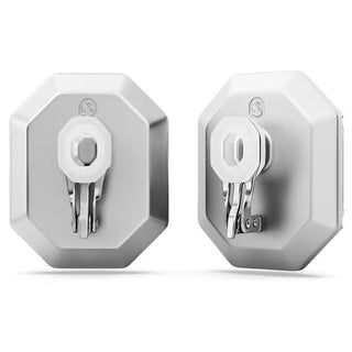 Swarovski - Lucent clip earrings, Octagon cut, White - 5698525 Discontinued